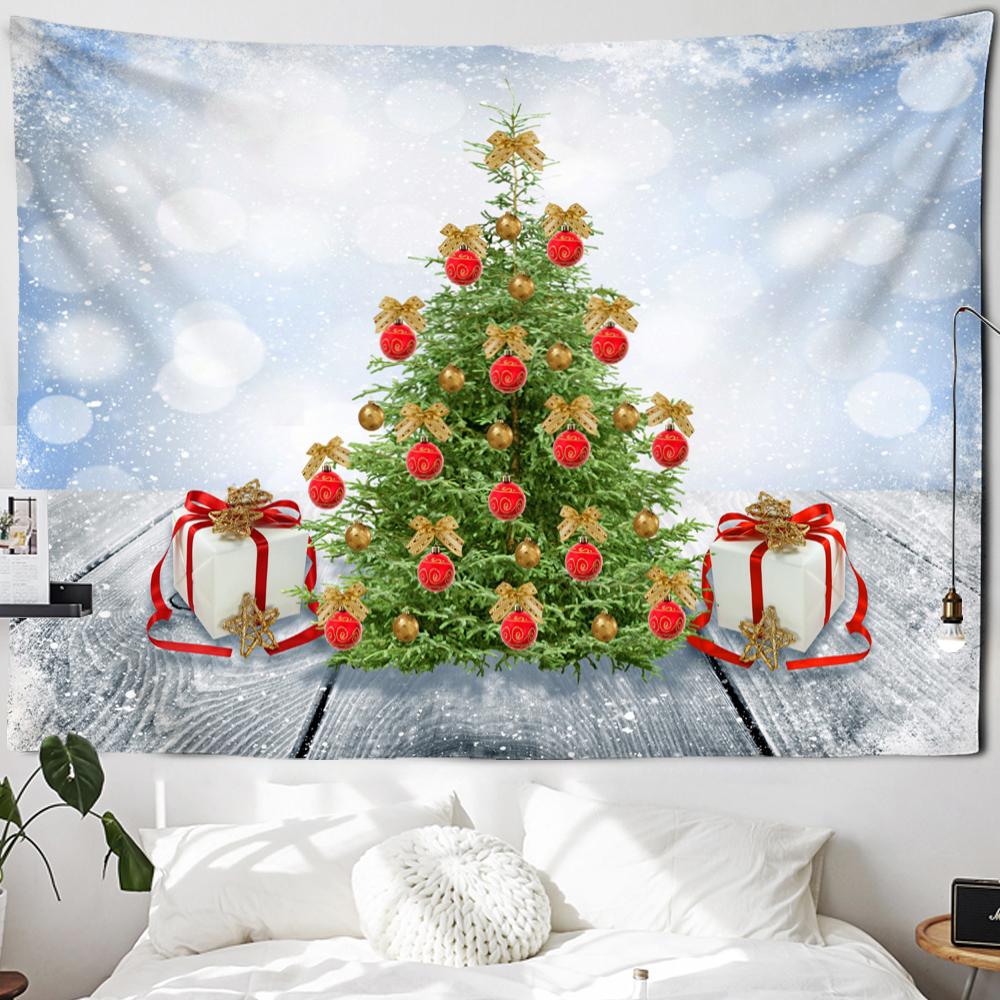 Christmas Tree Tapestry Decorations Wall Hanging New Year Carpet Christmas Home Yoga Mat Bed Cover Beach Mat Gift