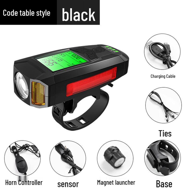 NuoFeng Multifunction Bicycle Speedometer Light & Horn Set