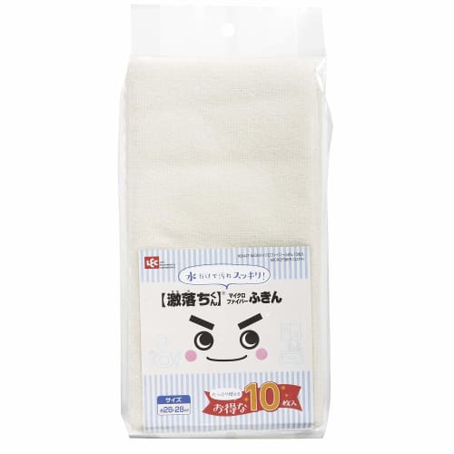 LEC Gekiochikun Basic Microfiber Cloths (10 Count) 28 X 28 Cm for Kitchen Use