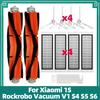 Convient pour Xiaomi 1S, Rockrobo Vacuum V1, Roborock S4 S5 S6, SDJQR01RR, SDJQR02RR Pièces de Rechange Brosse Principale Latérale Filtre Hepa