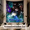 Custom Text Printed Tapestry Doors Pattern Large Wall Hanging Indoor Room Decor