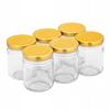 Słoiki Szklane Na Przetwory Złote Zakrętki Na Dżem Zestaw 6 Sztuk 135 Ml