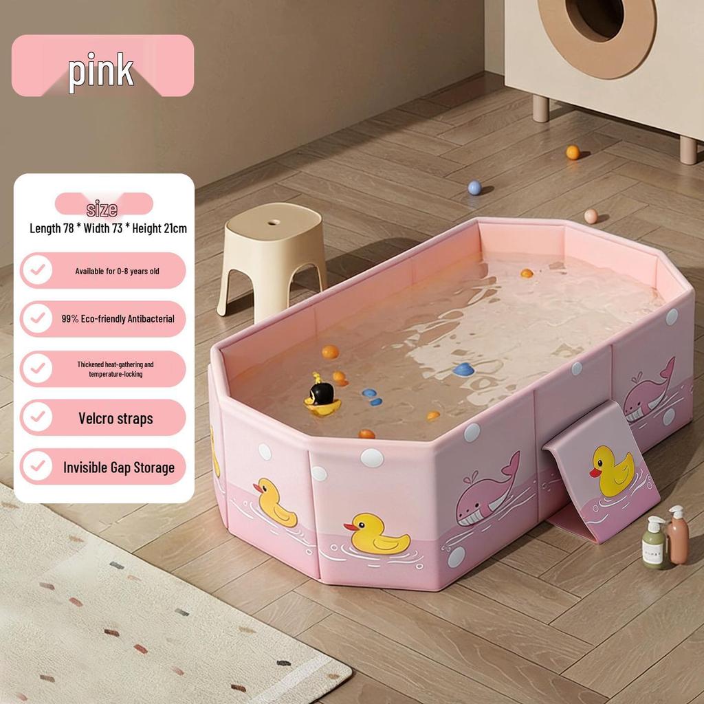 Umweltfreundliche Isolierte Tragbare Faltbare Babybadewanne - Groß, Schnell zu Öffnen, Keine Installation.