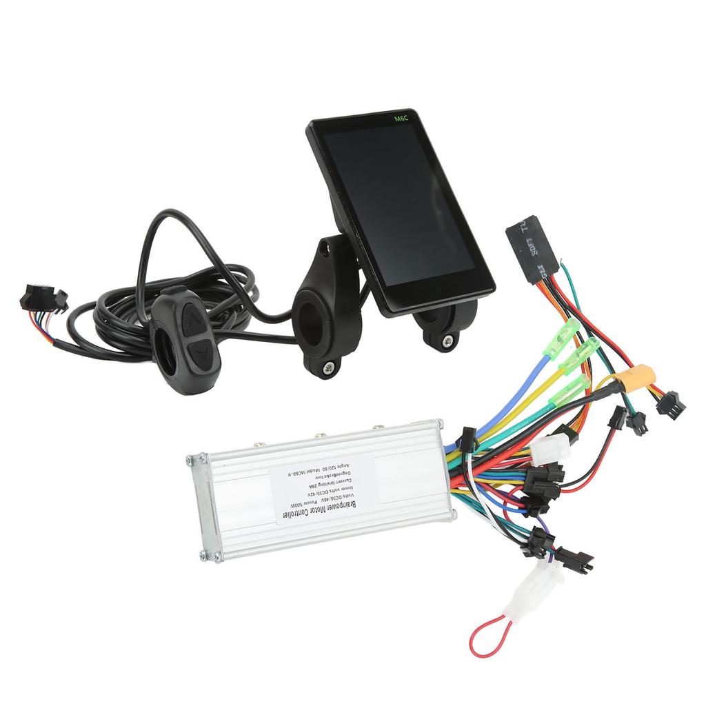 Electric Bike Brushless Controller M6C LCD Display 3648V 500W ABS Aluminum Alloy Electric Bike