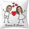 Custom Personalised Valentines Day Pillow Cover 1Pc Decorative Throw Pillow Case Gifts For Boyfriend Girlfriend Couple Gift