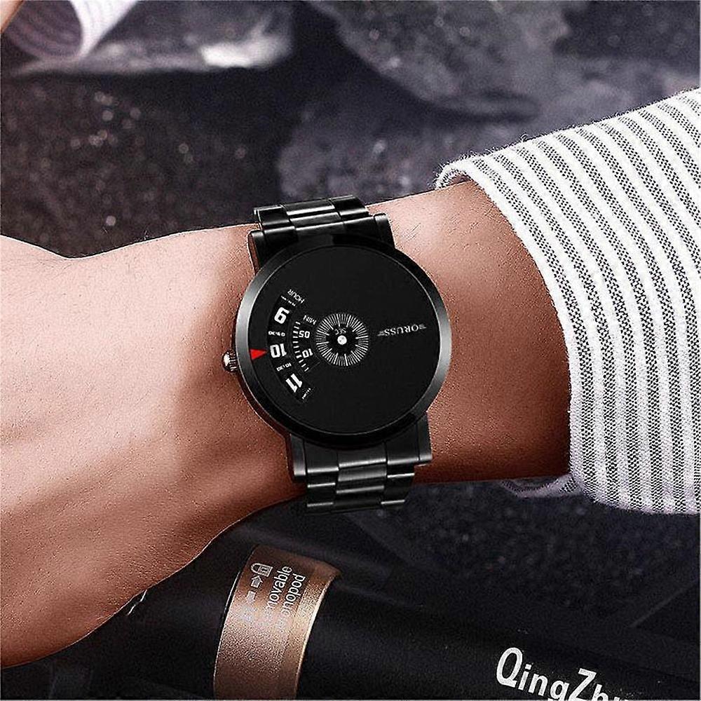 Herren Wasserdicht Automatikwerk Stahl Zifferblatt Exquisite Quarz Uhr