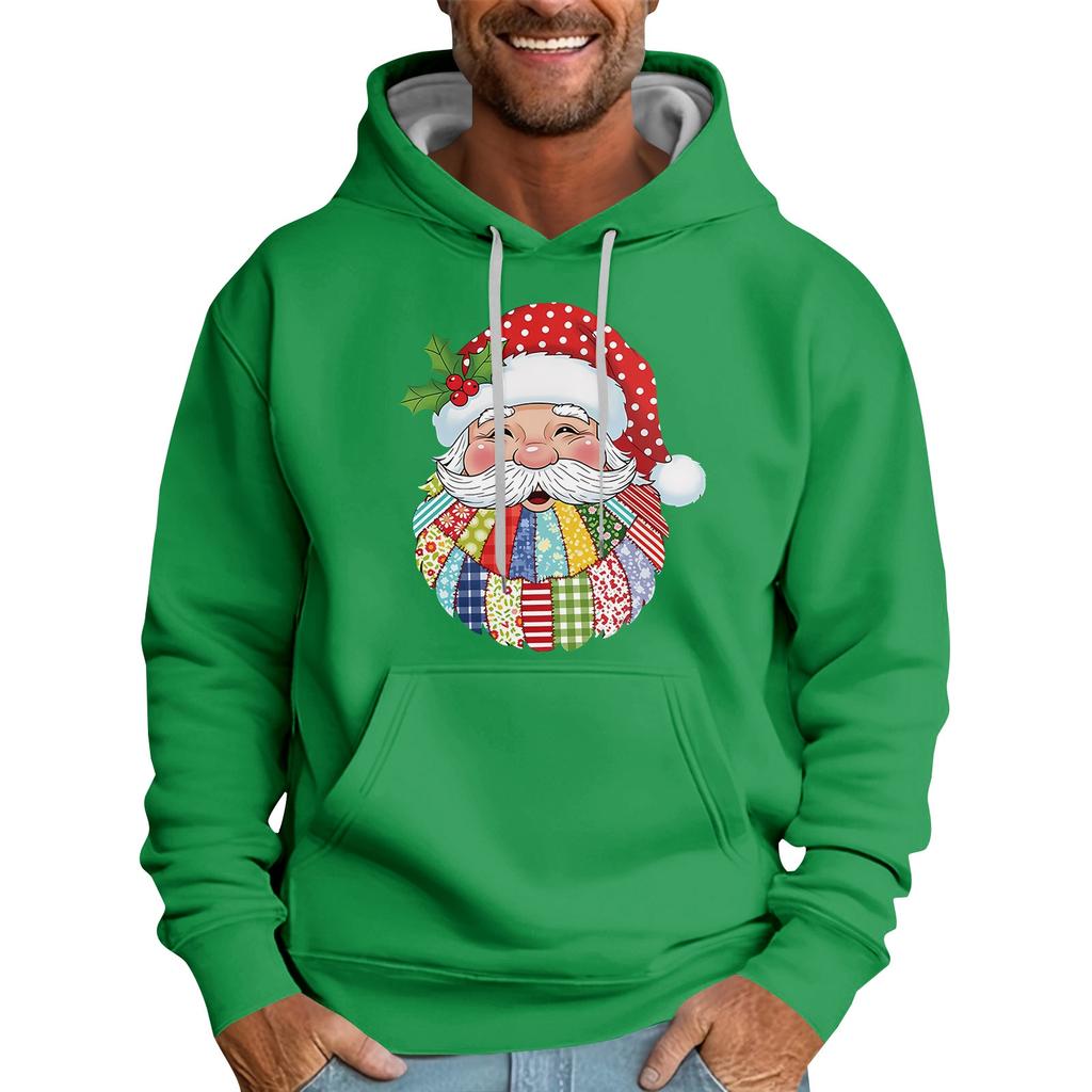 Christmas Print Loose Men's Hoodie