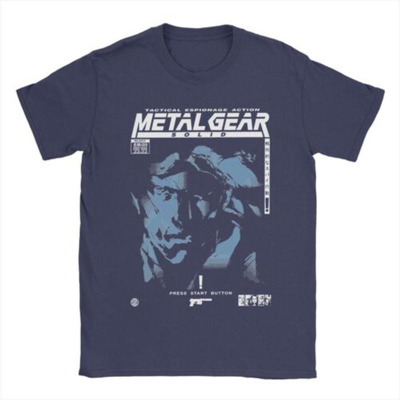 Trend 25 Summer Men Women MGS1 Solid Snake Game T Shirt Metal Gear Cotton Tops Funny Short Sleeve O Neck Tees Classic TShirts