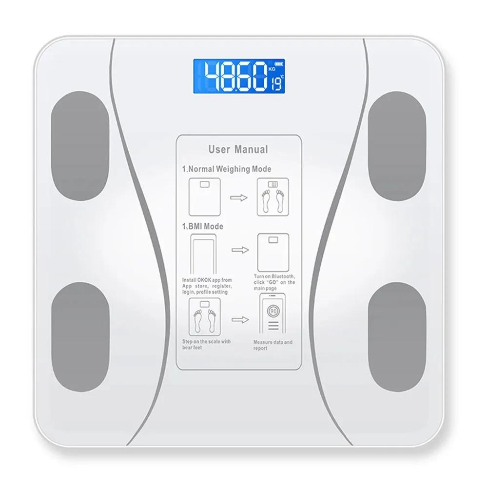 Weighing Scale Digital Body Weight Scale Measuring Tools Weights and Multifunctional Electronic Scales Fat Intelligent Bluetooth