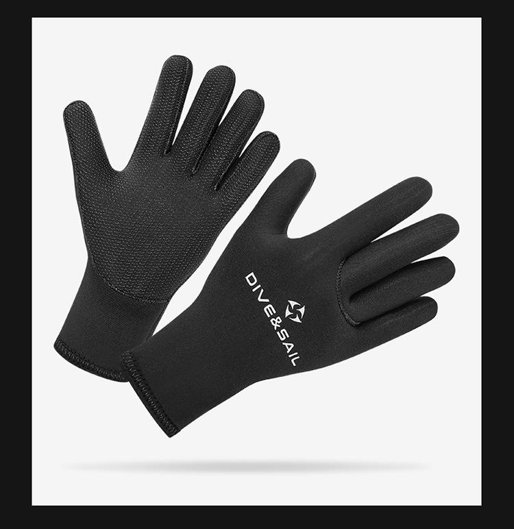 DIVE&SAIL 5MM Diving Gloves: Cold-Proof, Scratch-Resistant for Swimming, Surfing, Fishing, Rescue & Cycling