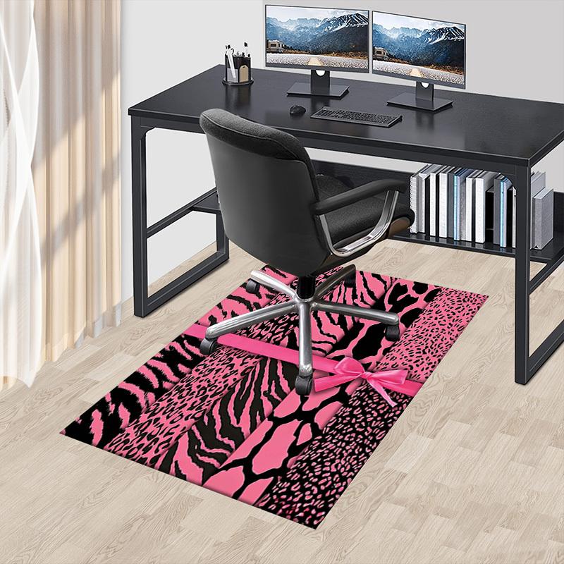 1PC Pink Animal Prints Extra Large Non-Slip Floor Carpet, Office, Family, Bedroom, Studio - Large Area Rug Indoor Rugs, Vibrant Colors-W301