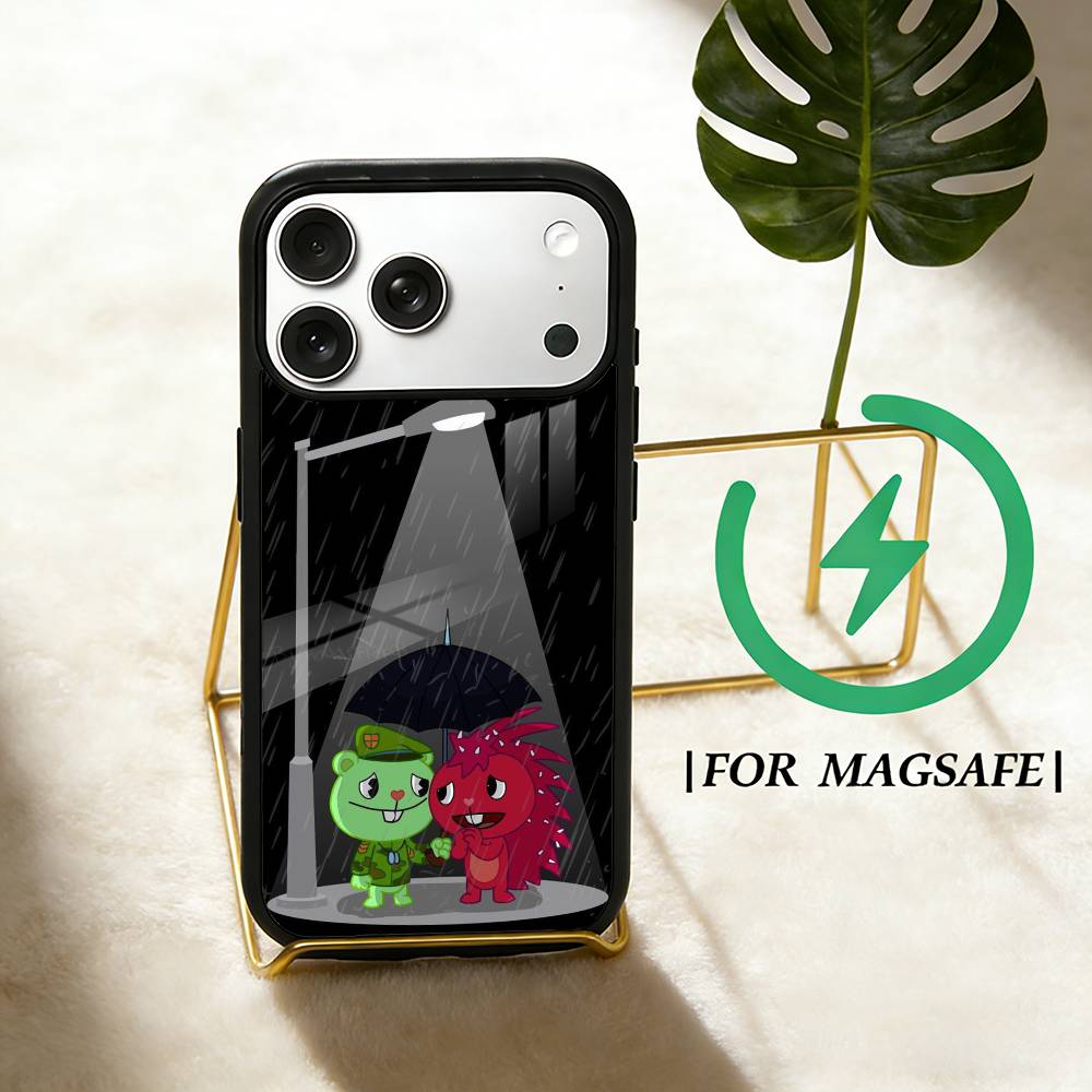 

h-Happy T-Tree Friends Phone Case For iPhone 17,16,15,14,13,12,Plus,Pro,Max For Magsafe Magnetic Wireless Charge iPhone11PROMAX