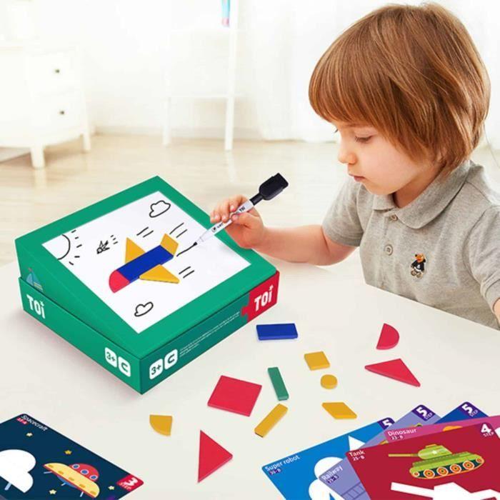Puzzle Magnétique Géométrique - CREATIVPAD - Pour Enfant de 3 ans et plus - Moins de 100 pièces