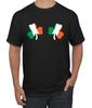 Irische Flagge Kleeblätter Brüste St. St. Patrick's Day Herren T-Shirt