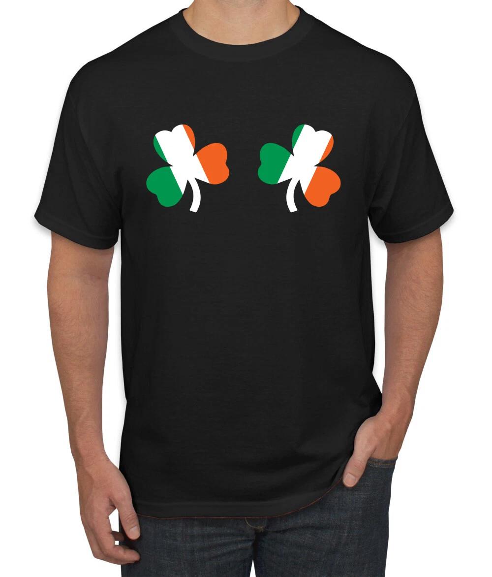 Irish Flag Shamrocks Breasts St. Patricks Day Men T- Shirt M