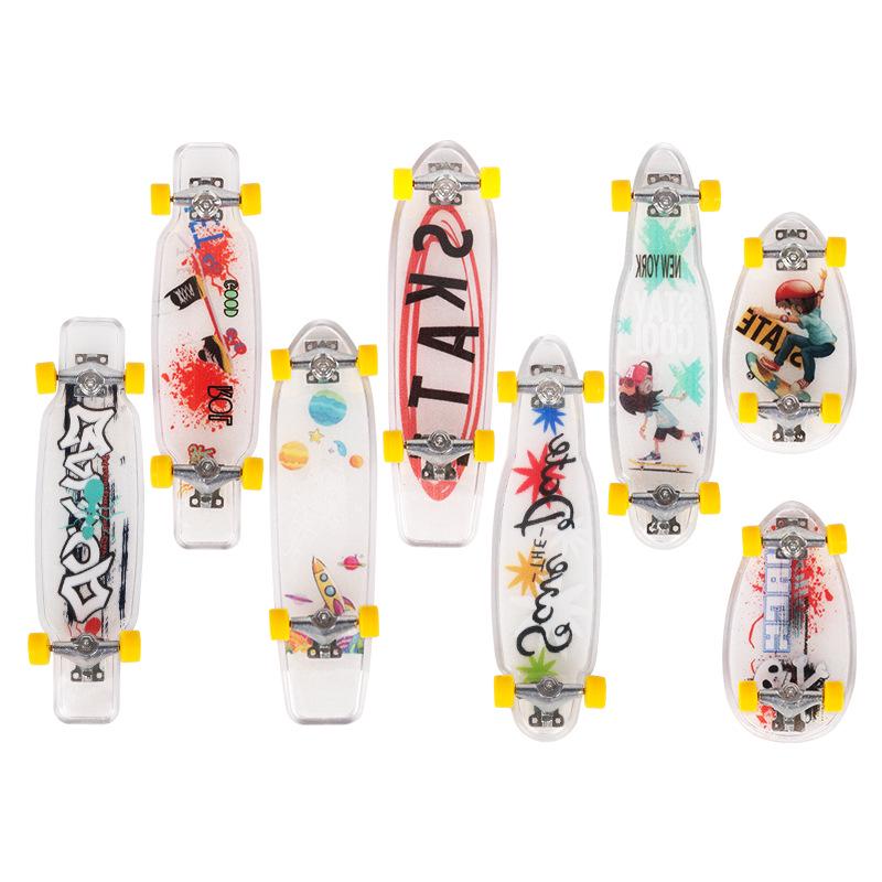 Mini Transparent Folding Finger Scooter Skateboard Model – Creative Toy Gift Ornament