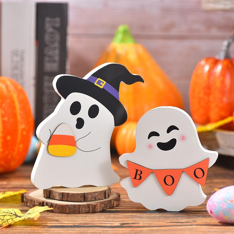 Halloween, Desktop Ghost Ornaments, Props Arrangement, Halloween Ornaments, New Styles, Cute Ghosts, Decorations, Wooden Ornaments