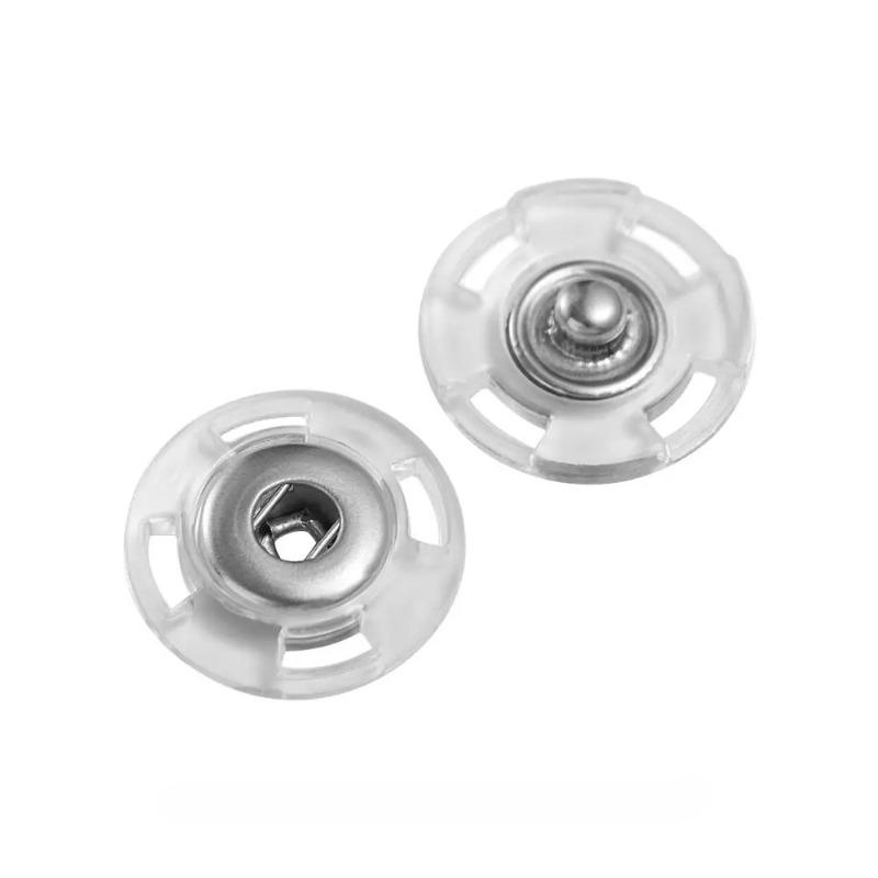 10 párů průhledných jemných plastových neviditelných zapínacích knoflíků kulaté zapínací knoflíky na svetry oblečení vnitřní tmavá přezka