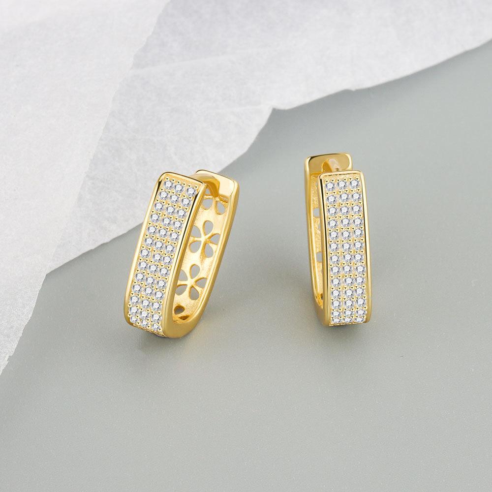 Stylish Geometric Earrings For Women Minimalist Personalized Temperament Jewelry Exquisite Small Accessories золотой