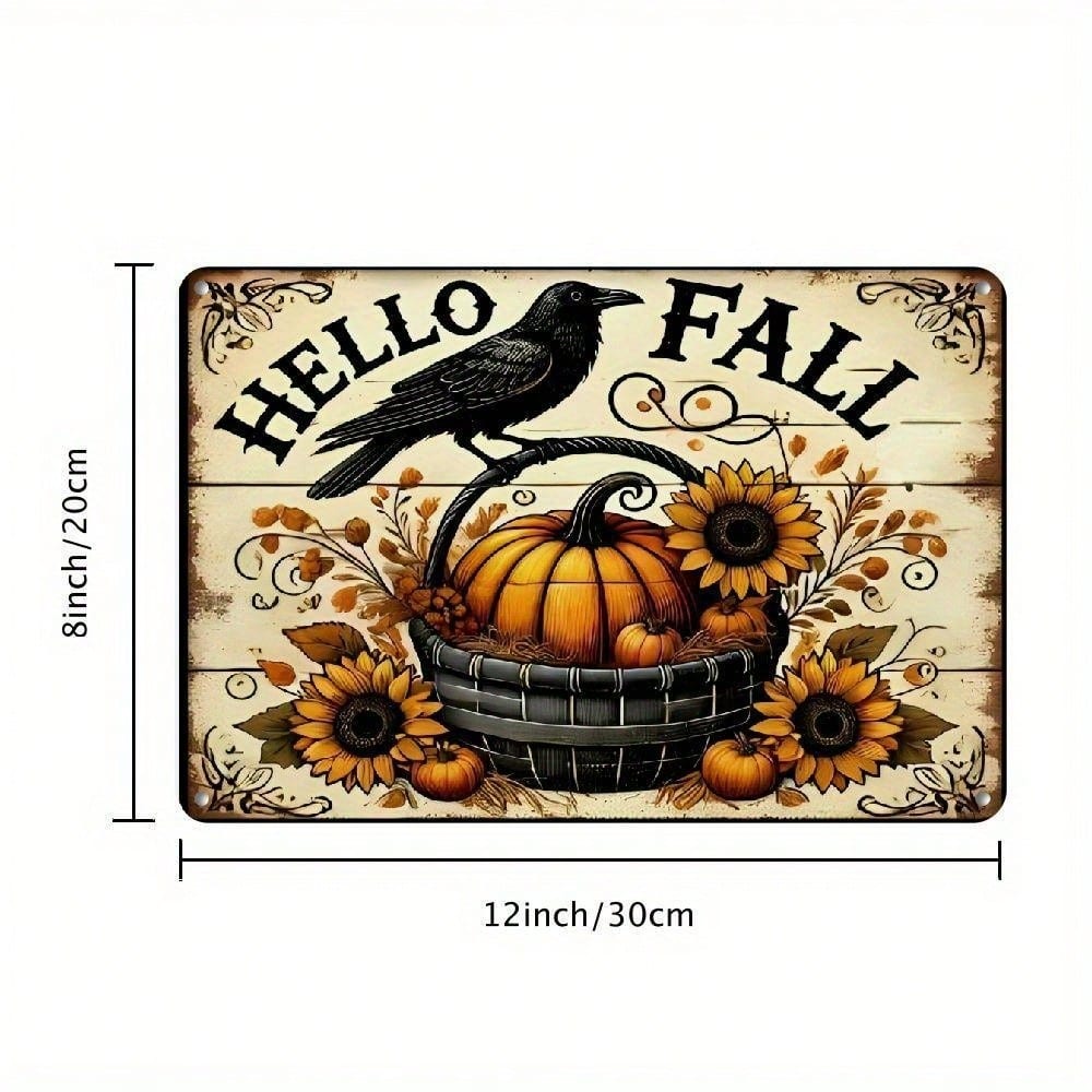 Farmhouse Rustic Apple Basket Wall Decor Table Centerpiece Kitchen Cafe Halloween Fall Autumn Decor