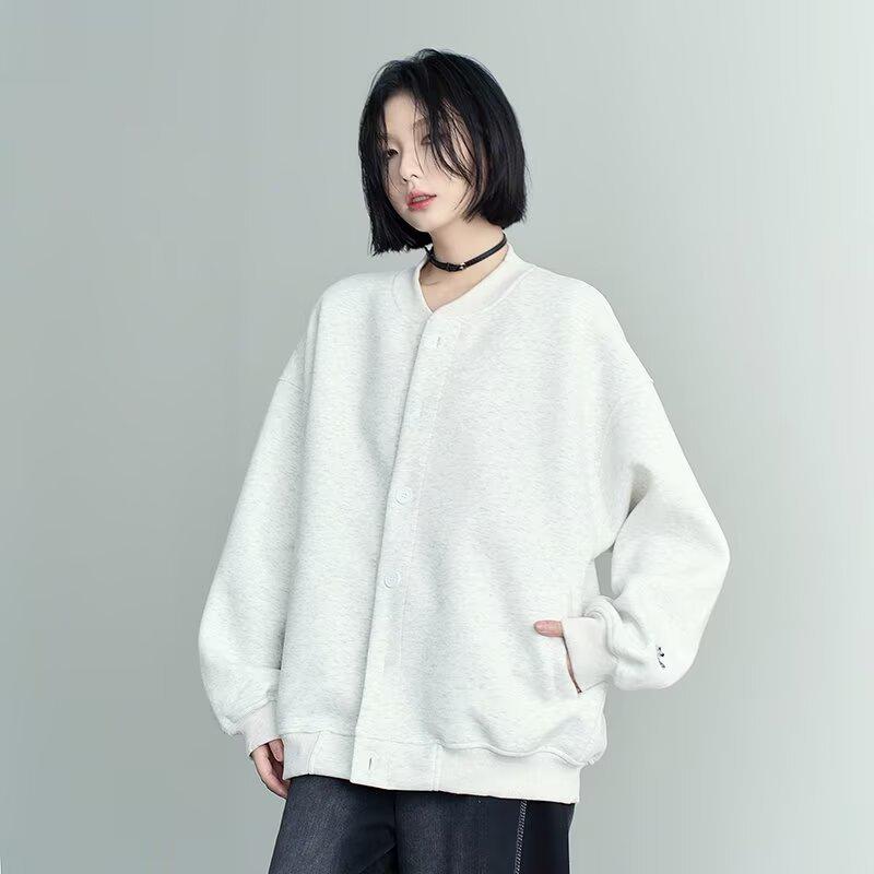 

Женский повседневный серый кардиган-свитшот, Весна/Осень 2024 - Универсальный, приталенный и свободный топ в ленивом стиле. M серый