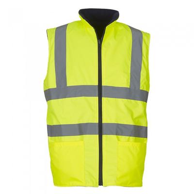 Yoko Unisex Adult Hi-Vis Fleece Reversible Body Warmer