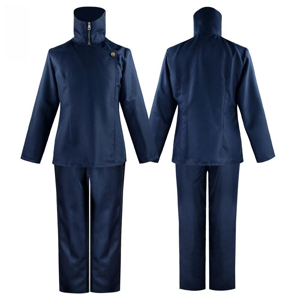 Anime Jujutsu Kaisen Cosplay Toge Inumaki Cosplay Kostym Tatuering Klistermärke Peruk Kostymer Halloween Julfest Kläder För Kvinnor