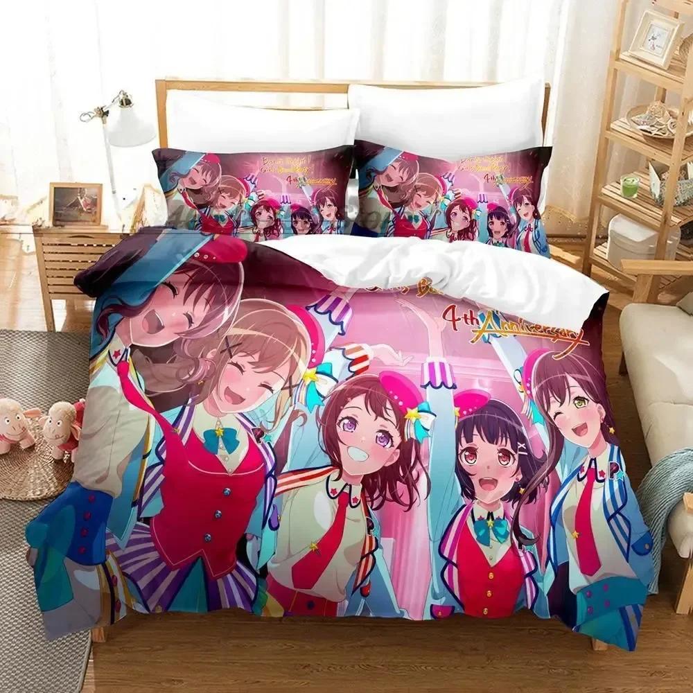 BanG Dream! Girls Band Party! Bedding Set Single Twin Full Queen King Size Bed Set Adult Kid Bedroom Duvet cover Sets 3D Print