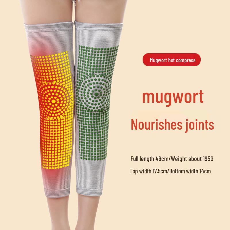 Beifuß Heiz-Kniebandage: Wärme für kalte Beine und Gelenkschmerzlinderung, Unisex Langarm für Herbst und Winter