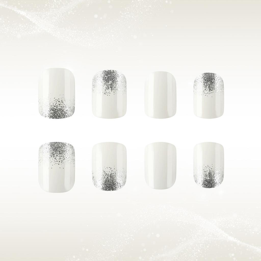 24 Pcs French Tip Press On Nail Short Square False Nail Solid Color Acrylic Nail Full Cover Stick On Nail for Woman