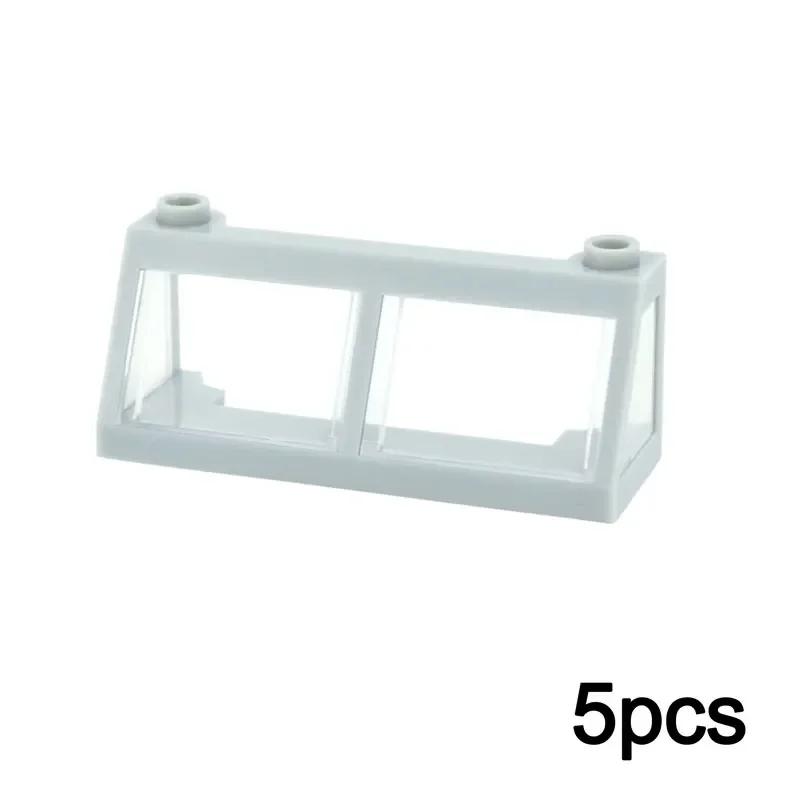 

13760 + 13569 DIY Educational Building Blocks Toy Train Windshield Bricks 5PCS 2X6X2 Frame for Bricks Parts Christmas Gift