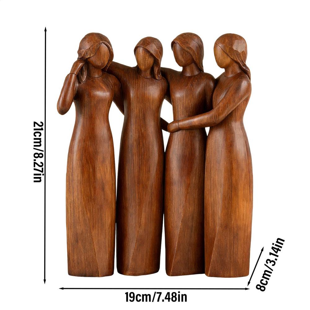 

Friend Figurine Resin Decorative Friend Sculpture Hand-Painted Sisters Friendship Statue For Nursery Bedside Display Shelves