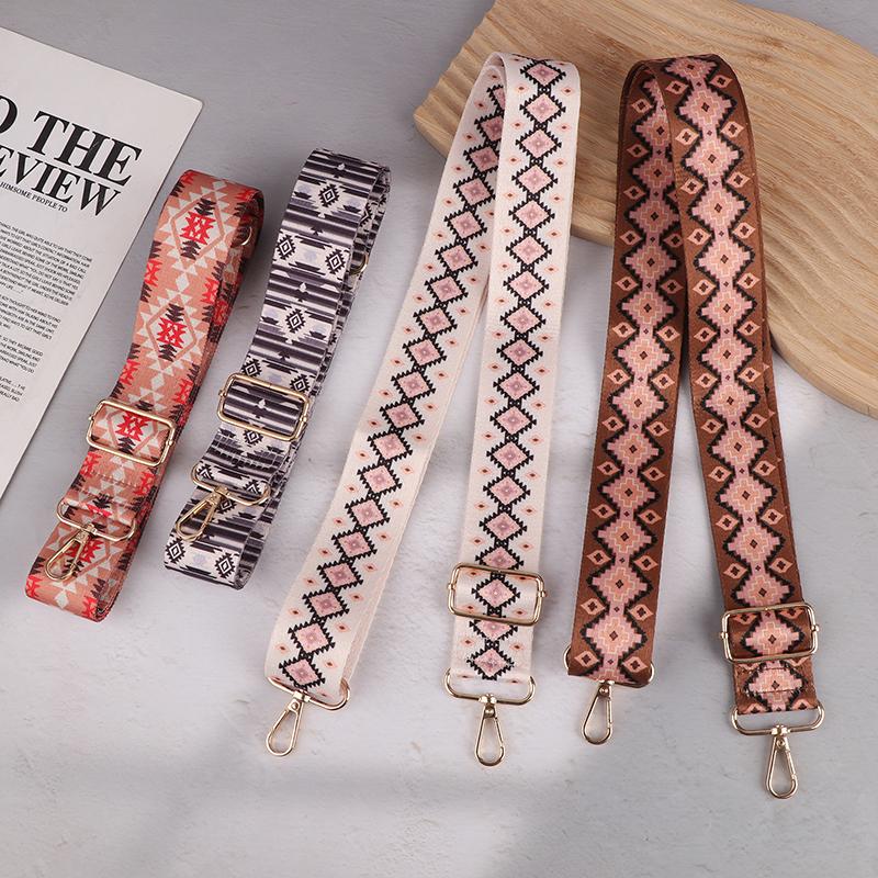 Vintage Tištěné Květinové Popruhy na Rameno Nastavitelný Náhradní Dlouhý Popruh na Rameno Všestranné Doplňky k Taškám