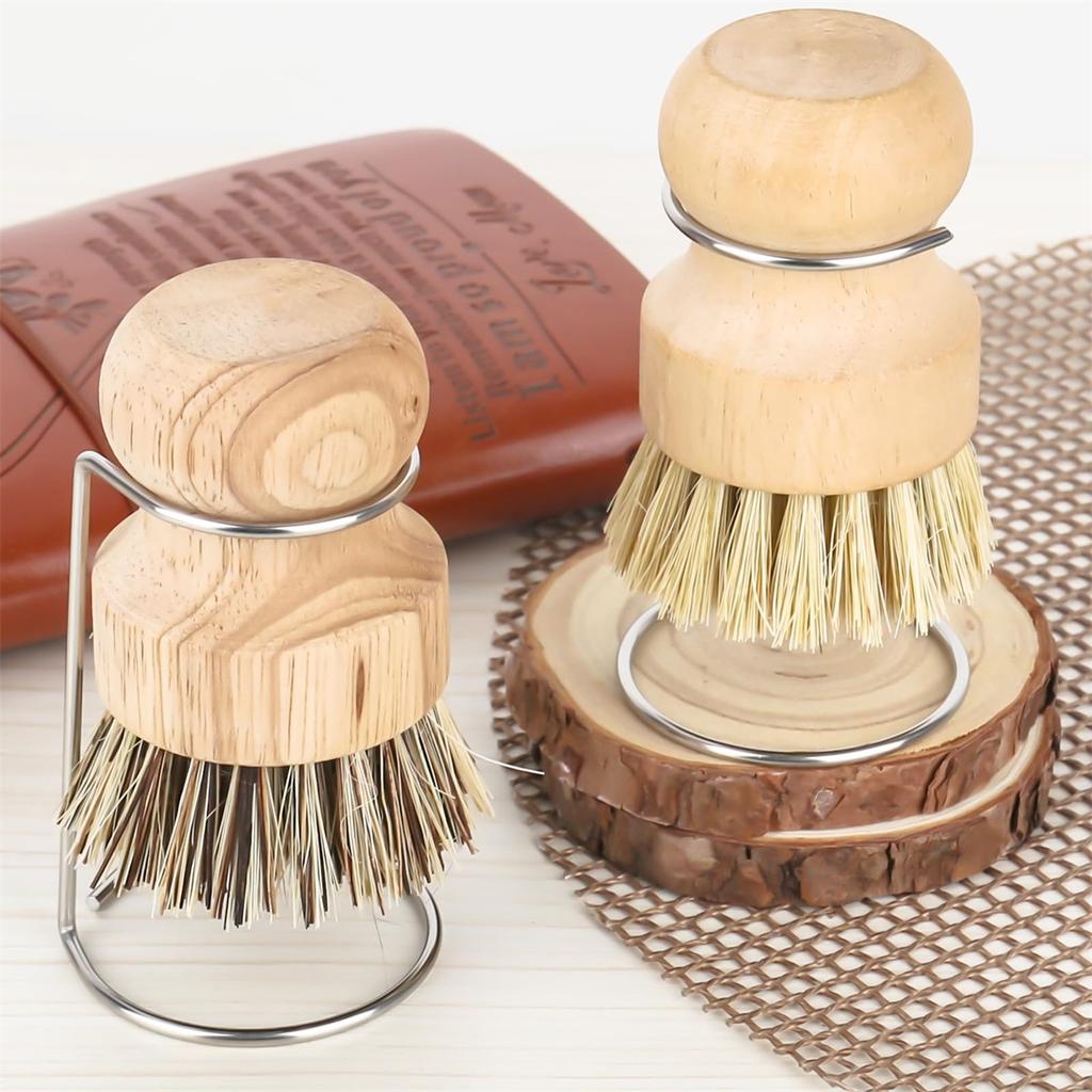 Bamboo Brush For Drain Rack, Wooden Dish Brush For Washing Dishes Pots Pans Kitchen Sink For Washing Dishes, Pots, Pans And Sink