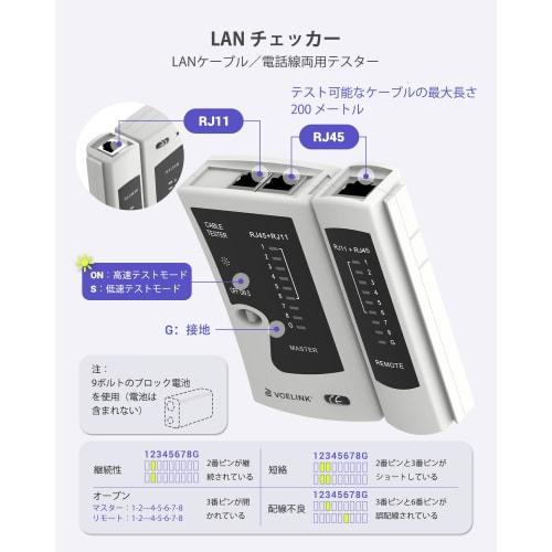 VCELINK RJ45 Crimping Tool Set, Compatible with CAT7, CAT6A, CAT6, CAT5E, and CAT5, LAN Checker, Penetrating Crimping Tool, Nippers, Penetrating RJ45
