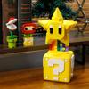 Super Mario Bros Building Blocks Yoshi Luigi Star Assembly Question Mark MOC 3D Model Mario Mini Brick Toy For Christmas Gift