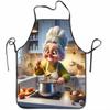 1pc Grandma Cooking Apron with Realistic Kitchen Print & Grandma Figure - Suitable for Cooking, Baking, BBQ, Gardening, Housework - Unisex Apron for W