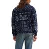 Levis New Relaxed Fit Sherpa Trucker Jacket Full Print Long Sleeve Zip Jacket Men Jacket Blue A5785-0001