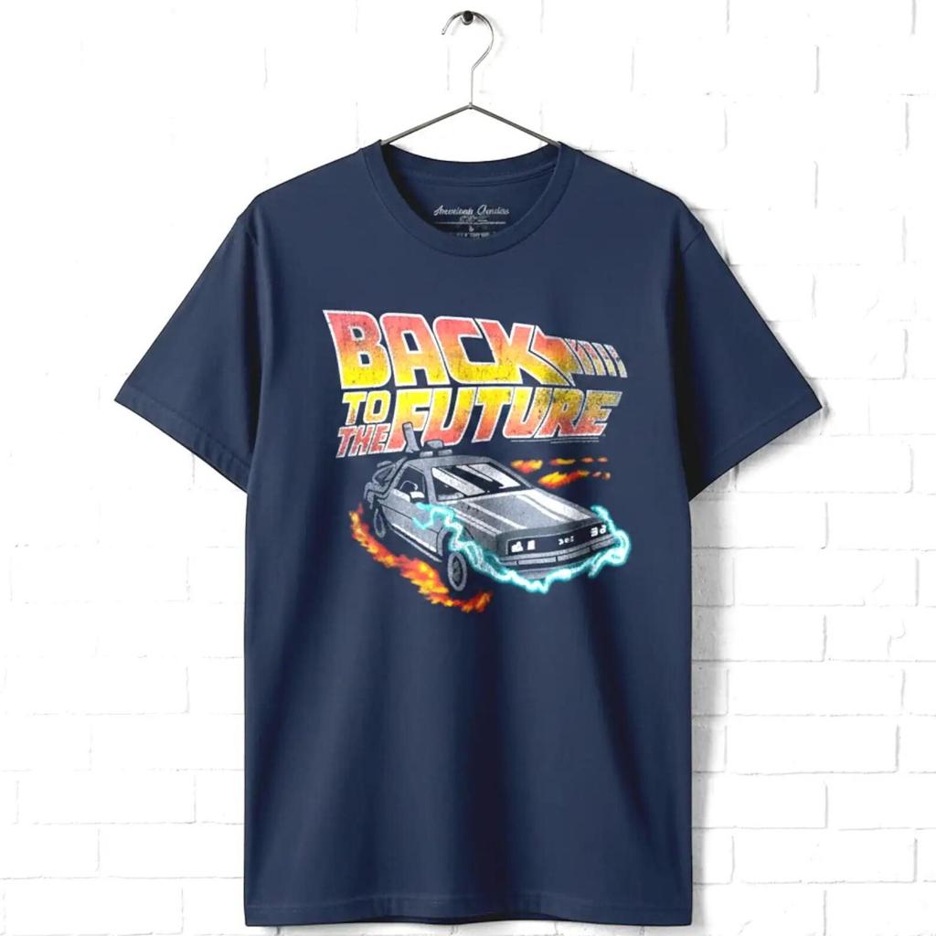 Back to The Future Men's T-Shirt Delorean Time Machine