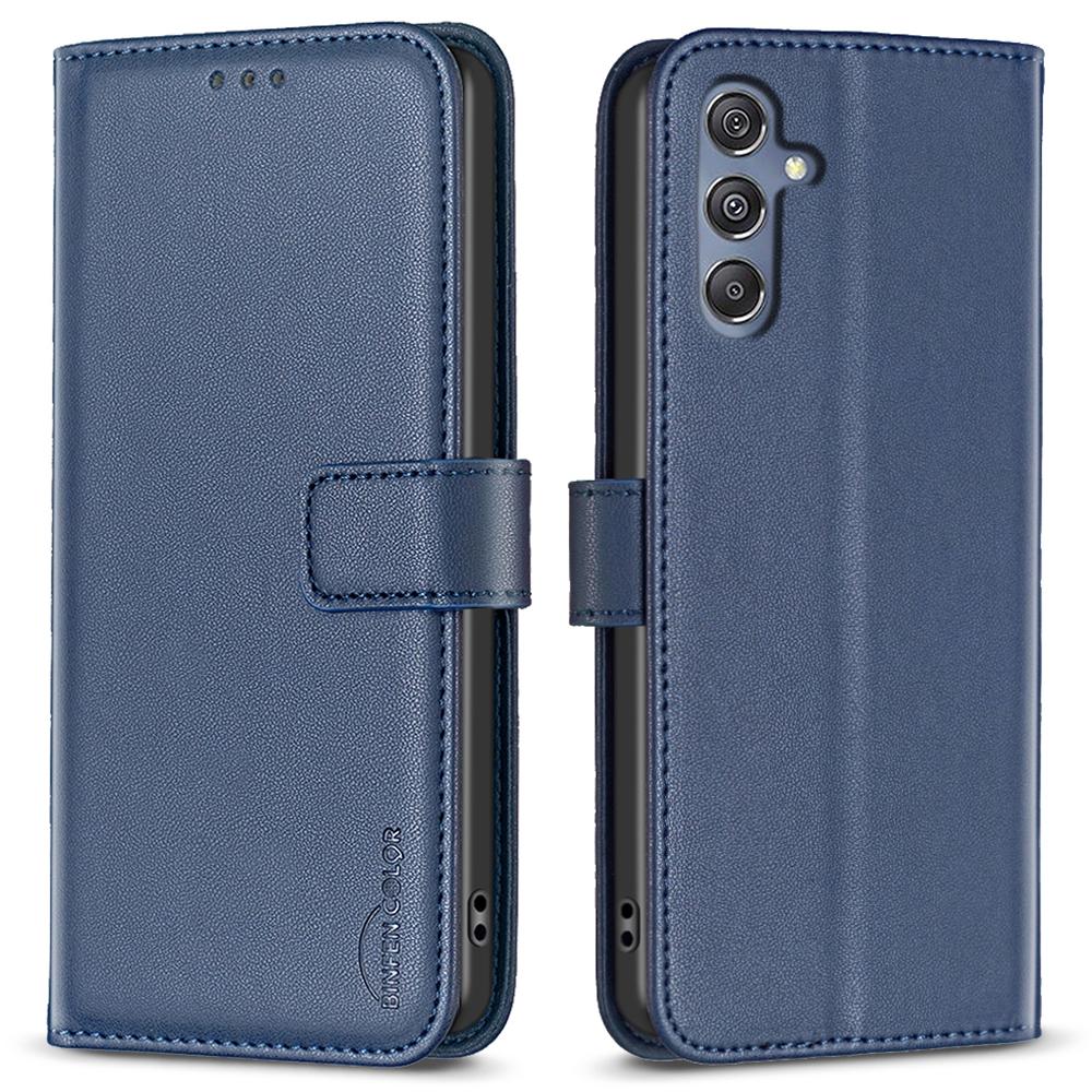 BINFEN COLOR BF17 Leather Flip Cover for Samsung Galaxy F34 5G/M34 5G,Wallet Stand Full Protection Phone Case