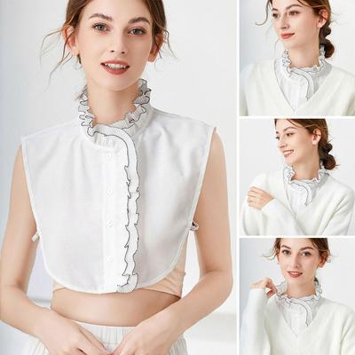 New Lapel Fake Collar Vintage Detachable Shirt Collar for Women Blouse Sweater False Collar Lapel Top Neckwear Ties