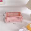 Collapsible Crate Plastic Folding Storage Box Basket Utility Cosmetic Container Desktop Holder Home Use School Desk Storage Box
