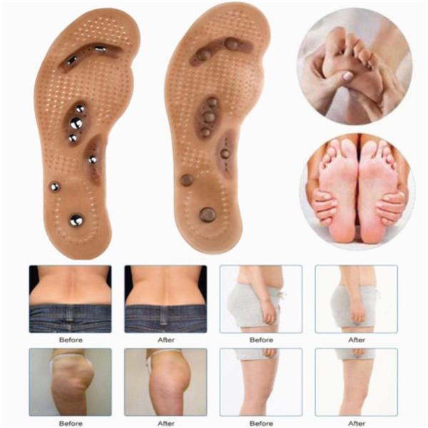 1Pair Foot Care Cushion Acupressure Slimming Massage Insole Pad durable