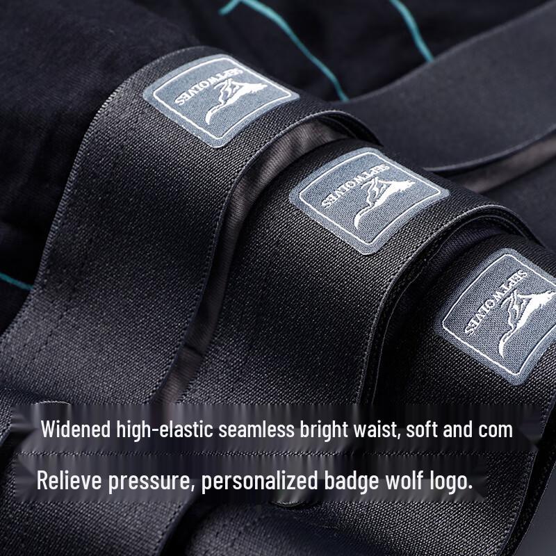 SEPTWOLVES Men's Ice Silk Antibacterial Boxer Briefs 3-Pack