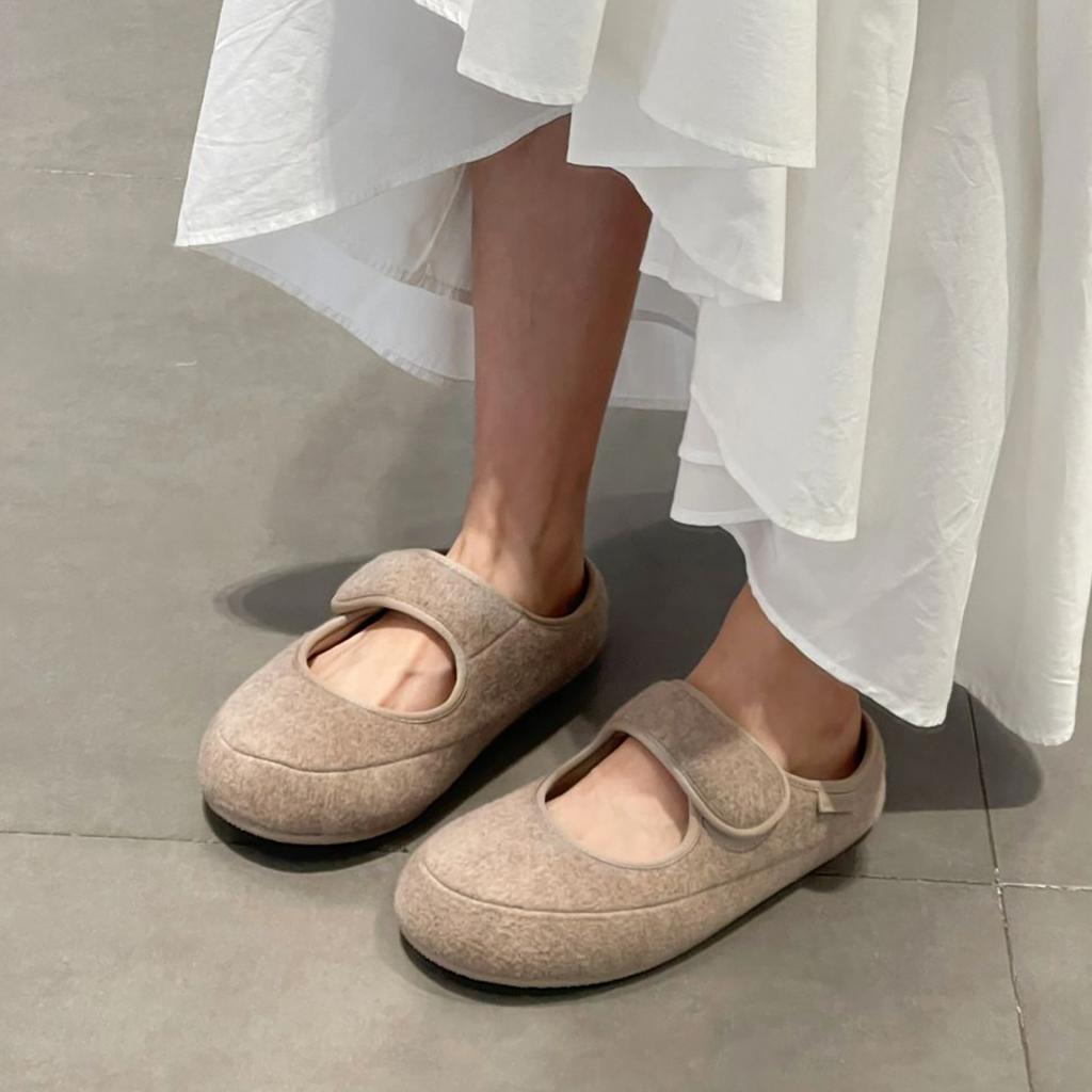 Fashion Autumn Women's Flat Slippers Fashion Closed Toe Cork Clogs Shoes for Women Platform Shoes Outdoor Casual Flats Women's Slippers