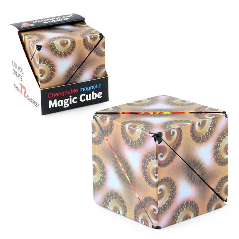 New! Magnetic Rubiks Cube Funny Variety Changeable 3d Geometric Magic Cube Decompression Puzzle Toys For