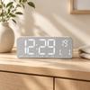 Digital LED Clock with Temperature Display Easy Reading Alarm