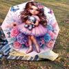 1PC Flower Butterfly Umbrella-8-Rib Reinforced Portable Folding Travel Suitable for All Seasons Outdoor Daily Use-H0326