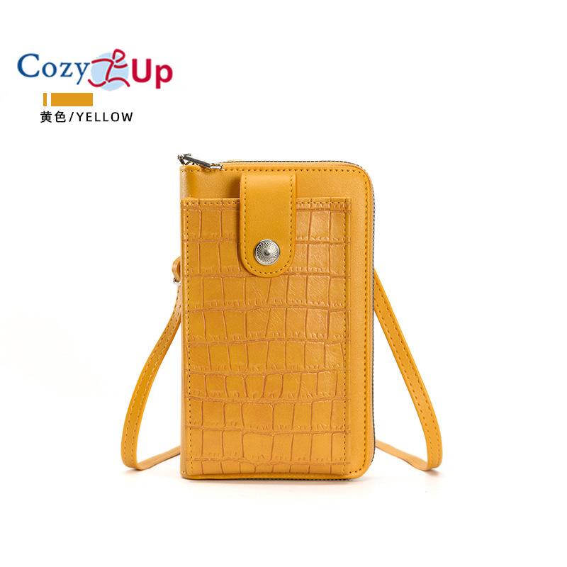 Cozy Up Damen Schultertasche Vertikal Modisch und Minimalistisch Handytasche Multifunktionale Geldbörse