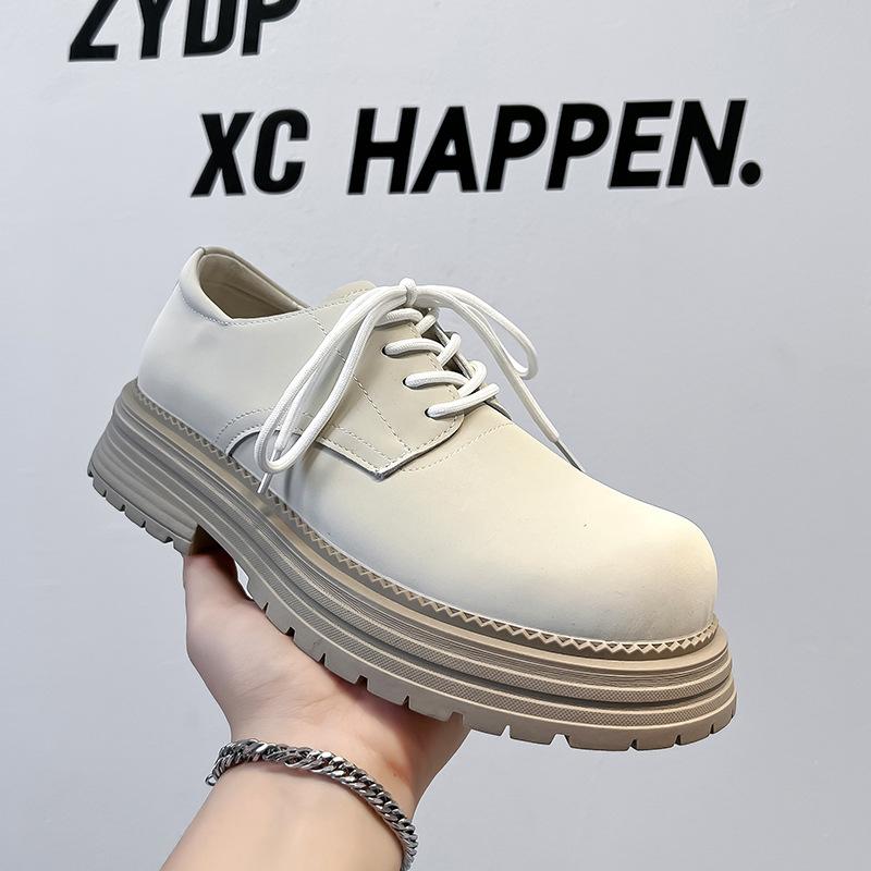 Martin boots men's platform heightening derby shoes retro old big head shoes men's lace-up short boots 24342-A